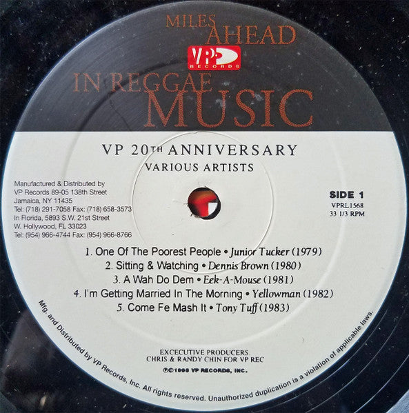 Image of Label Cover of 4644093S: 2x12" - VARIOUS ARTISTS, 1979-1999 VP Records 20th Anniversary (VP Records; VPRL-1568, US 1999, Gatefold)   VG/VG