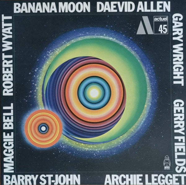 Image of Front Cover of 4614127C: LP - DAEVID ALLEN, Banana Moon (BYG Records; BYG 529.345, Europe 2022 Reissue, Insert) Opened Instore  EX/EX