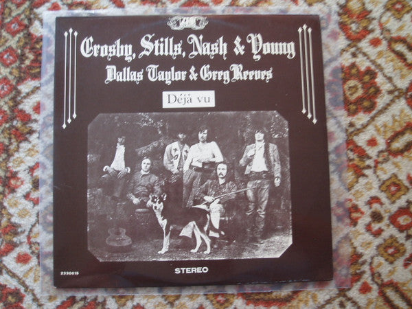 Image of Front Cover of 4644135S: LP - CROSBY, STILLS, NASH & YOUNG, D j  Vu (ATCO Records; 2330015, Greece 1970, Laminated Front Sleeve) Light marks, Sleeve has some creasing  VG/VG