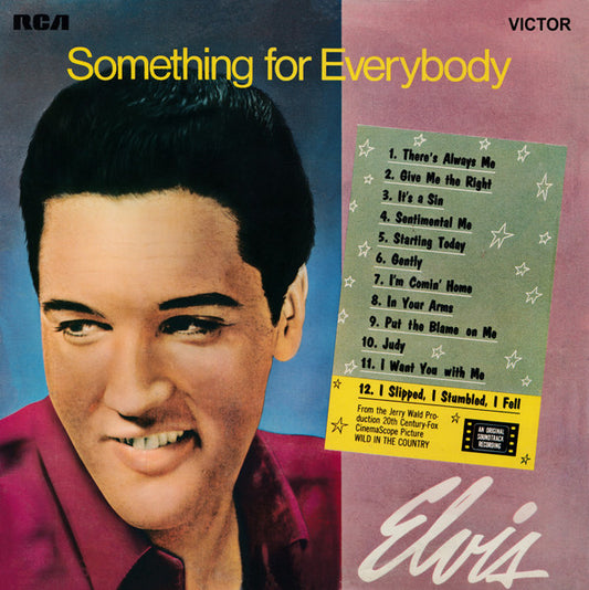 Image of Front Cover of 4614147C: LP - ELVIS PRESLEY, Something For Everybody (RCA Victor Orange; SF 5106, UK 1971 Reissue, Laminated Front Sleeve) Light edge wear.  VG+/VG+