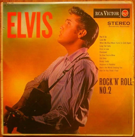 Image of Front Cover of 4614148C: LP - ELVIS PRESLEY WITH THE JORDANAIRES, Elvis Rock 'n' Roll No. 2 (RCA Victor; SF 7528, UK 1971 Reissue, Laminated Front Sleeve)   VG/VG+