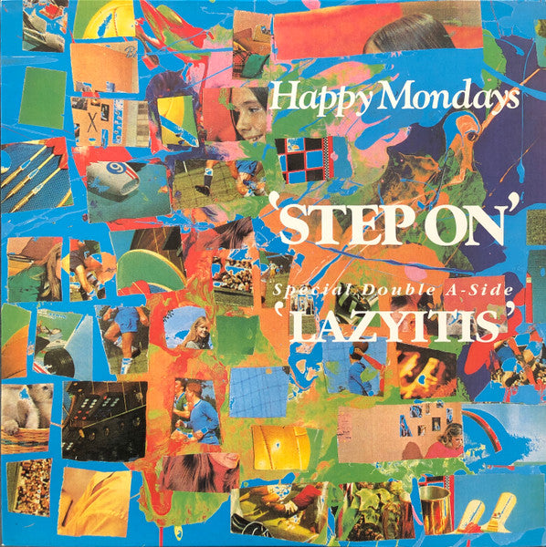 Image of Front Cover of 4614149C: LP - HAPPY MONDAYS, Step On / Lazyitis (Rough Trade; RTD 072T, Germany 1990, Picture Sleeve)   VG/VG+