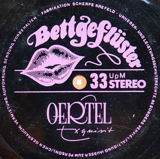 Image of Front Cover of 4624070E: 7" Flexidisc - UNKNOWN ARTIST, Bettgefl�ster (Oertel; none, Germany 1970s, Plain Sleeve, Sexy German Flexi)   /EX