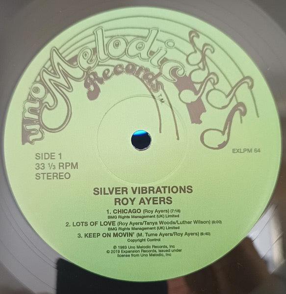 Image of Label Cover of 4644129S: LP - ROY AYERS, Silver Vibrations (Expansion; EXLPM 64, UK 2019 Reissue) Light wear and corner bumps on sleeve.  VG/VG+