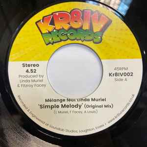 Image of Front Cover of 4624103E: 7" - M�LANGE FEAT. LINDA MURIEL, Simple Melody (KR8IV Records; Kr8IV002, UK 2024) Lightest of marks . Strong VG+  /VG+