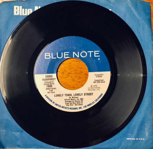 Image of Front Cover of 4624108E: 7" - BOBBI HUMPHREY, Lonely Town, Lonely Street (Blue Note; BNST-10187, US 1972, Promo, Plain sleeve) Lightest of marks.  /VG+