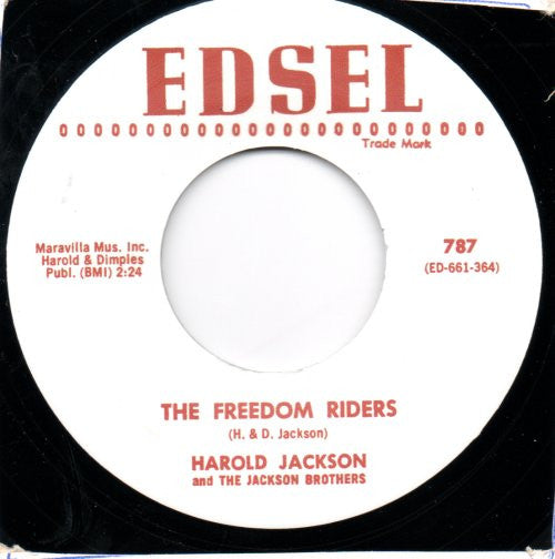 Image of Front Cover of 4624111E: 7" - HAROLD JACKSON AND THE JACKSON BROTHERS, The Freedom Riders / Travelin' (Edsel; 787, UK 2010 Reissue) Light marks only.  /VG+