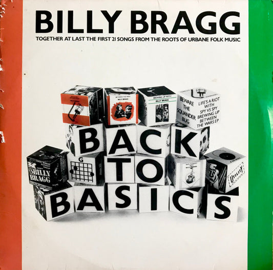 Image of Front Cover of 4624079E: 2xLP - BILLY BRAGG, Back To Basics (Elektra; 9 60726-1, US 1987)   VG/VG