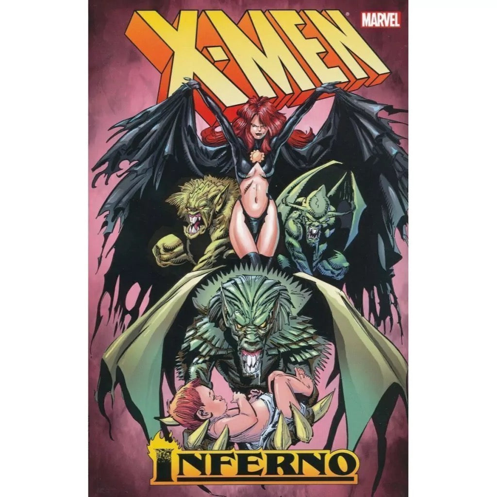 Image of Front Cover of 4644190S: Book - CHRIS CLAREMONT, ALAN DAVIS, X-Men Inferno Volume 2 Paperback (,  , Marvel Comics)   EX/EX