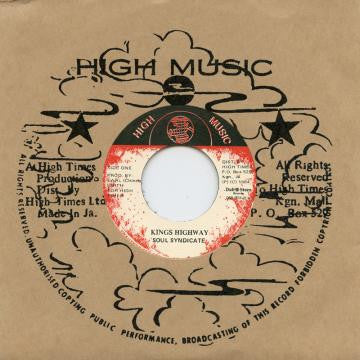 Image of Front Cover of 7" - /G+ - THE SOUL SYNDICATE, Kings Highway (High Music; DSR-HT7-01, Japan 2016 Reissue), Light marks only. No company sleeve,  - 2916332C