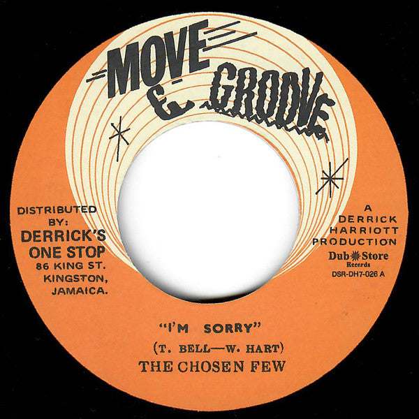 Image of Label Cover of 4624162E: 7" - THE CHOSEN FEW, I'm Sorry / Melting Pot (Move & Groove; , Japan 2012 Reissue, Company Sleeve)   EX/EX