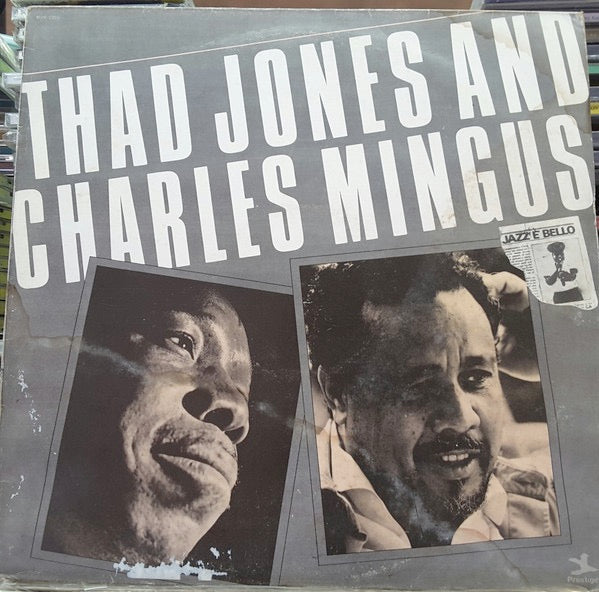 Image of Front Cover of 4614195C: LP - THAD JONES, CHARLES MINGUS, Thad Jones & Charles Mingus (Prestige; HBS 6097, Italy 1981 Reissue) Sleeve worn with some minor damage at top edge  VG/VG