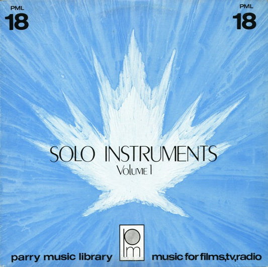 Image of Front Cover of 4644246S: LP - VARIOUS, Solo Instruments Volume 1 (Parry Music Ltd; PML 18, Canada 1979)   VG+/VG+