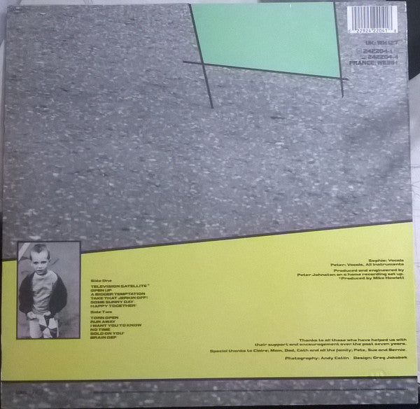 Image of Back Cover of 4644229S: LP - SOPHIE AND PETER JOHNSTON, Sophie And Peter Johnston (WEA; WX 127, UK & Europe 1987)   VG+/VG+