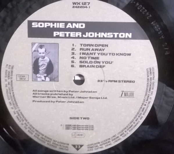 Image of Label Cover of 4644229S: LP - SOPHIE AND PETER JOHNSTON, Sophie And Peter Johnston (WEA; WX 127, UK & Europe 1987)   VG+/VG+