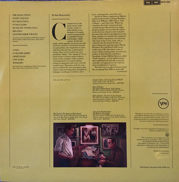 Image of Back Cover of 4624172E: 2xLP - STAN GETZ, The Chick Corea / Bill Evans Sessions (Verve Records; 2610 036, France 1976, Gatefold)   VG/VG