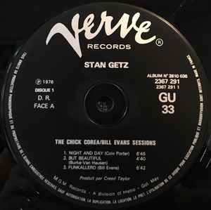 Image of Label Cover of 4624172E: 2xLP - STAN GETZ, The Chick Corea / Bill Evans Sessions (Verve Records; 2610 036, France 1976, Gatefold)   VG/VG