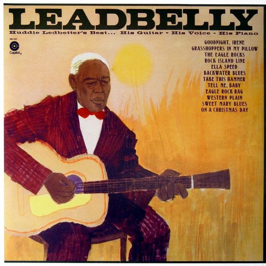 Image of Front Cover of 4614222C: LP - LEADBELLY, Huddie Ledbetter's Best... His Guitar - His Voice - His Piano (Capitol Records; SM-1821, UK 2007)   VG+/VG+