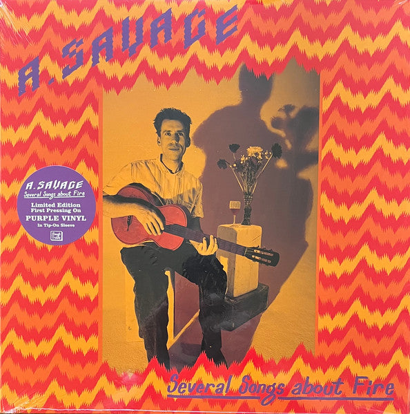 Image of Front Cover of 4644205S: LP - A. SAVAGE, Several Songs About Fire (Rough Trade; RT0428LPXE, USA & Europe 2023, Pasteback Sleeve, Insert, Purple Vinyl, No signed poster) Opened Instore, Still In Shrinkwrap, no signed poster  VG+/VG+