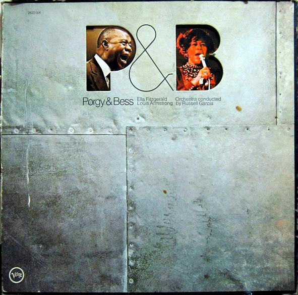 Image of Front Cover of 4644207S: 2xLP - ELLA FITZGERALD & LOUIS ARMSTRONG, Porgy & Bess (Verve Records; 2622 008, France 1970s Reissue, Die Cut Box Sleeve, Insert, Mono, No tax code on box)   VG+/VG+