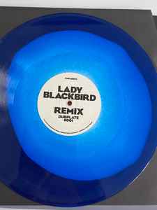 Image of Label Cover of 4624203E: 12" - LADY BLACKBIRD, Remix Dubplate #001 (4AD; FMPLB002, UK 2022, Die Cut Sleeve, Limited Edition, Blue & White Splatter) Strong VG  VG+/VG