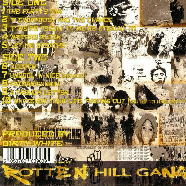 Image of Back Cover of 4624210E: LP - ROTTEN HILL GANG, Teach Peace (; RHG002,  2018)   VG+/VG+