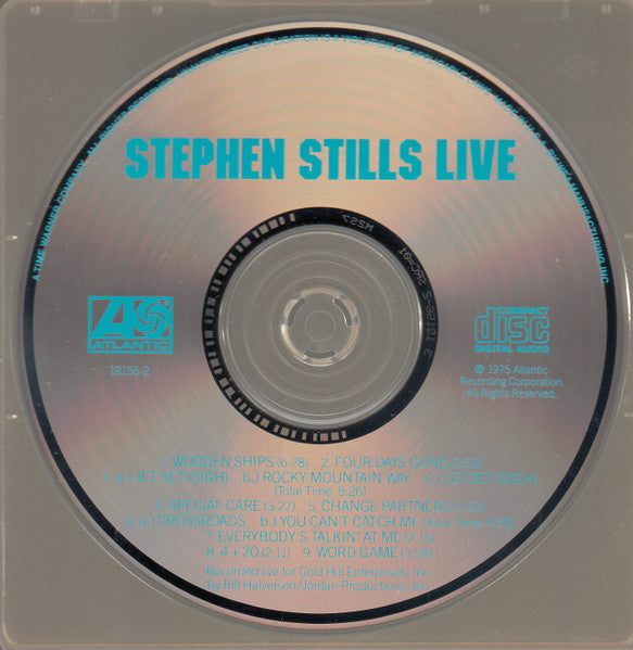 Image of Label Cover of 4634120E: CD - STEPHEN STILLS, Stephen Stills Live (Atlantic; 7567-81499-2, Europe 1991, Jewel Case)   VG+/VG+