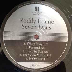 Image of Label Cover of 4644210S: LP - RODDY FRAME, Seven Dials (AED; AEDROD07LP, Europe 2014, Gatefold, Insert, With CD) Opened Instore, Still In Stickered Shrinkwrap  VG+/VG+