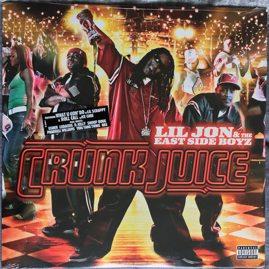 Image of Front Cover of 4644062S: LP - LIL JON & THE EAST SIDE BOYZ, Crunk Juice (TVT Records; TV-2690-1, US 2005) Strongest VG - minor edge/corner wear and light marks to vinyl.  VG/VG