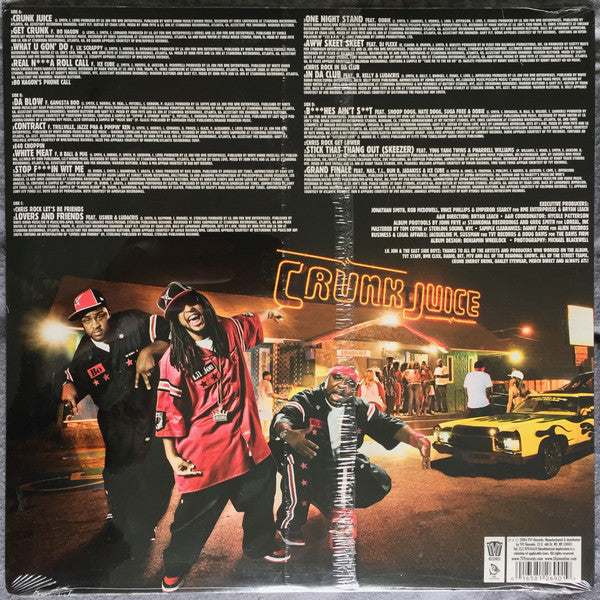 Image of Back Cover of 4644062S: LP - LIL JON & THE EAST SIDE BOYZ, Crunk Juice (TVT Records; TV-2690-1, US 2005) Strongest VG - minor edge/corner wear and light marks to vinyl.  VG/VG