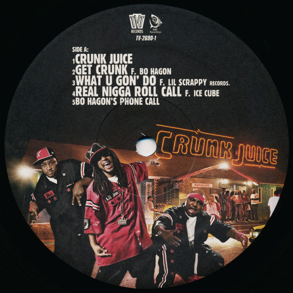 Image of Label Cover of 4644062S: LP - LIL JON & THE EAST SIDE BOYZ, Crunk Juice (TVT Records; TV-2690-1, US 2005) Strongest VG - minor edge/corner wear and light marks to vinyl.  VG/VG