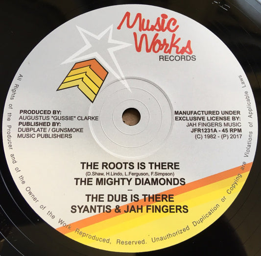 Image of Front Cover of 4614267C: 12" - THE MIGHTY DIAMONDS, The Roots Is There / Revolution (Music Works Records; JFR1231, UK 2017)   /VG+