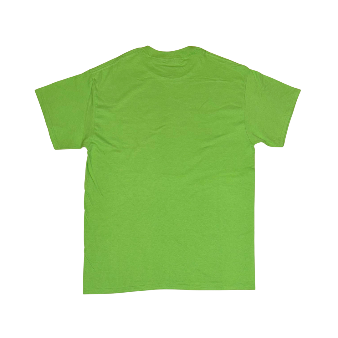 Image of Back Cover of Accessories - NEW/NEW - FLASHBACK T-SHIRT, Shoreditch 10th Anniversary T-Shirt - Small (, UK 2024, Gildan Heavy Cotton, Lime Green, Black Logo), ,  - 4754078S