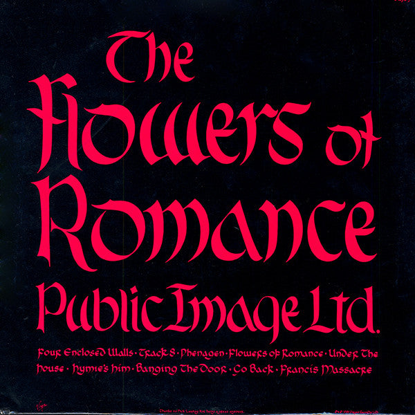Image of Back Cover of LP - VG/VG - PUBLIC IMAGE LTD., The Flowers Of Romance (Virgin; V 2189, UK 1981, No Insert), Hairlines, edge and ring wear,  - 2946066S