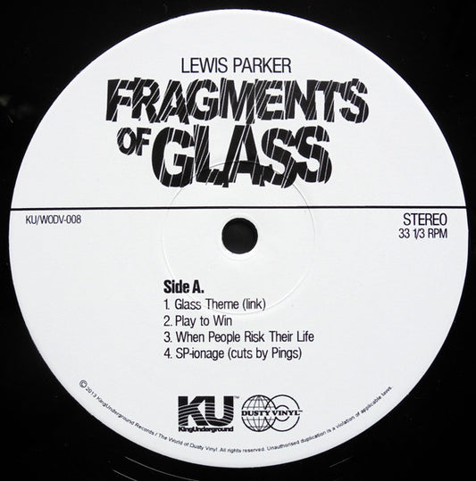 Image of Front Cover of 4624253E: 10" - LEWIS PARKER, Fragments Of Glass (From The Puzzle Episode Two: The Glass Ceiling LP) (KingUnderground Records; KU/WODV-008, UK 2014, Limited Edition)   /VG+