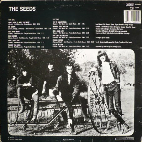 Image of Back Cover of 4624228E: LP - THE SEEDS, The Seeds (Vogue; 522006, France 1984 Reissue)   VG/VG