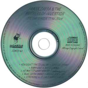 Image of Label Cover of 4634141E: CD - MOTHERS OF INVENTION, 'Tis The Season To Be Jelly (Live In Sweden 1967) (Essential! Records; ESMCD 961, UK & Europe 1991, Jewel Case, Booklet)   VG+/VG+