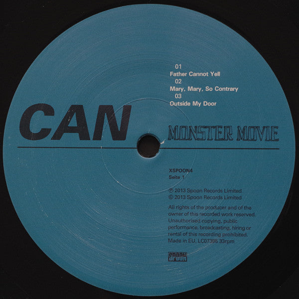 Image of Label Cover of 4624229E: LP - CAN, Monster Movie (Mute; XSPOON4, UK 2014 Reissue, Inner, Download Code) A few light hairlines only. Sleeve still in opened shrink.  VG+/VG