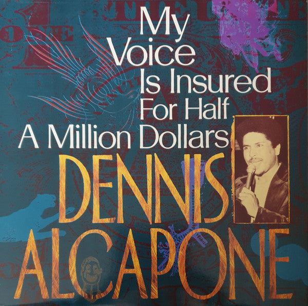 Image of Front Cover of 4624262E: LP - DENNIS ALCAPONE, My Voice Is Insured For Half A Million Dollars (Trojan Records; TRLS 272, UK 1989) Strong VG sleeve.  VG/VG+