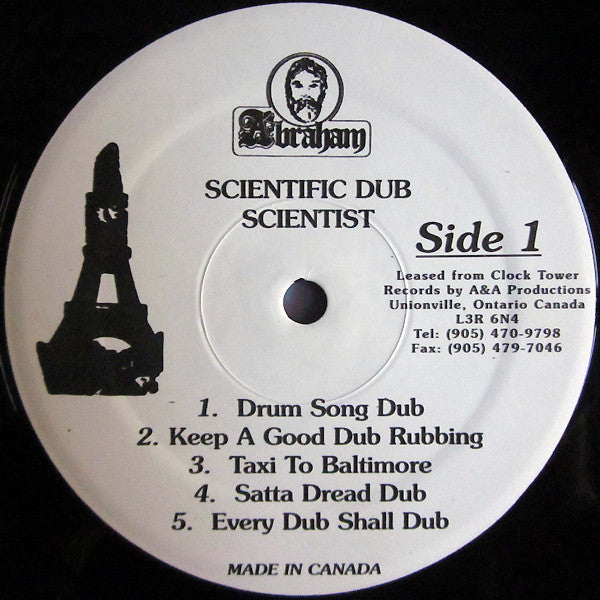 Image of Label Cover of 4624263E: LP - SCIENTIST, Scientific Dub (Clocktower Records; LPCT 0119, Canada Reissue) Strongest VG  VG+/VG