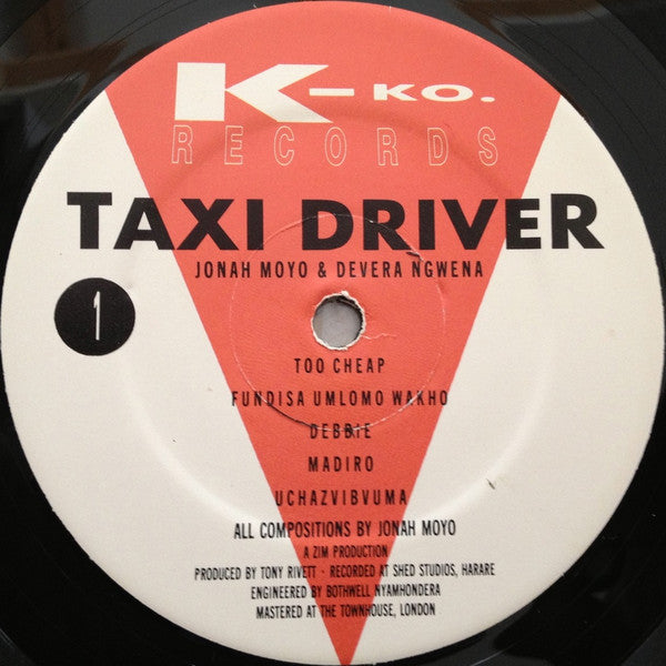 Image of Label Cover of 4624233E: LP - JONAH MOYO & DEVERA NGWENA, Taxi Driver (K-KO Records; KKO-1, UK 1988)   VG/VG+