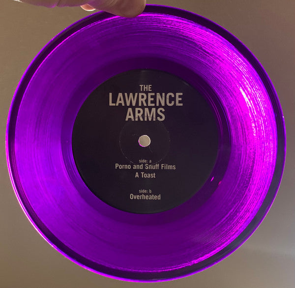 Image of Label Cover of 4624288E: 7" - THE LAWRENCE ARMS, Porno And Snuff Films (Fat Wreck Chords ; FAT-211-7, US 2002, Picture Sleeve, Purple Vinyl, Fat Club Release) Slight Ring Wear  VG+/VG+