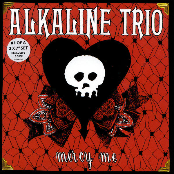 Image of Front Cover of 4624307E: 7" - ALKALINE TRIO, Mercy Me (Vagrant Records ; VRUK024S, UK 2005, Gatefold, Stickered Sleeve)   VG+/VG+