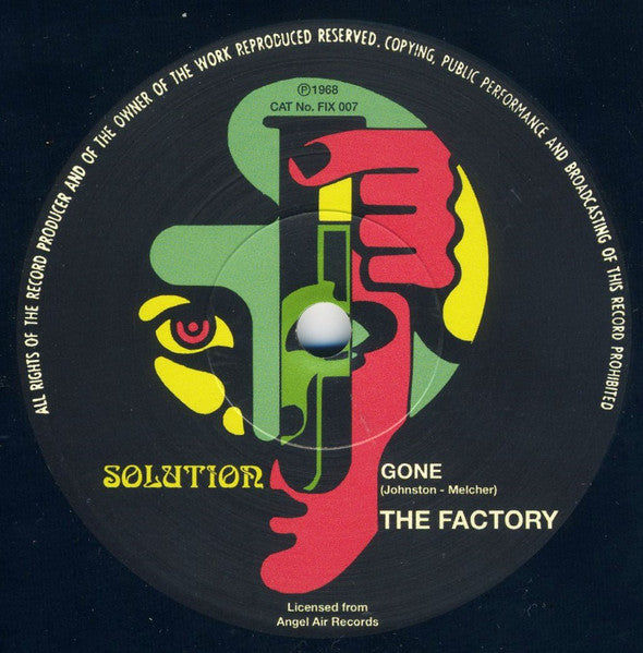 Image of Back Cover of 4624303E: 7" - THE FACTORY, Path Through The Forest / Gone (Solution Records; FIX 007, UK 2020 Reissue, Company Sleeve, Heavyweight Vinyl)   EX/VG+