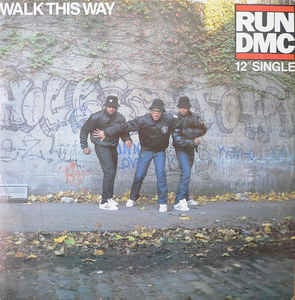 Image of Front Cover of 4344351S: 12" - RUN DMC, Walk This Way / My Adidas (London; LONX 104, UK 1986, Picture Sleeve)   VG+/VG+