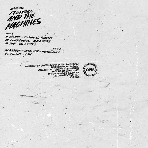 Image of Back Cover of 4724018E: 12" EP - VARIOUS, Florence And The Machines (Opia; OPIA006, UK 2019) Slight rip to sleeve opening, still in shrinkwrap.  VG+/EX