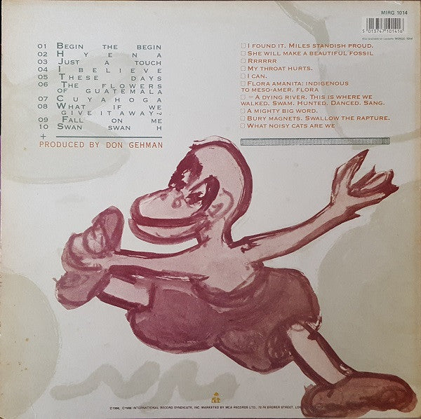 Image of Back Cover of LP - VG+/VG - R.E.M., Lifes Rich Pageant (I.R.S. Records; MIRG 1014, UK 1986, Textured Sleeve, Inner, Both Sides Cut By Bilbo), ,  - 3926161E
