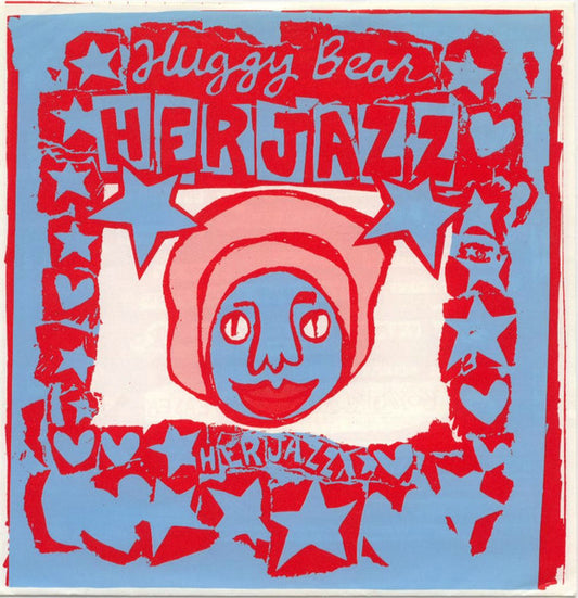 Image of Front Cover of 4014265C: 7" EP - HUGGY BEAR, Her Jazz (Wiiija Records; TROUBLE 001, UK 1993, Fold Out Sleeve, White Die Cut Inner)   VG+/VG+