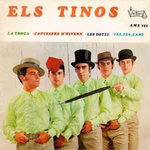 Image of Front Cover of 4724156E: 7" EP - ELS TINOS, La Troca / Capvespre D'Hivern / Les Dotze / Fes, Fes, Cami (Victoria; AMS 151, Spain 1969) Light marks. Looks to be signed by 5 members of the band.  /VG