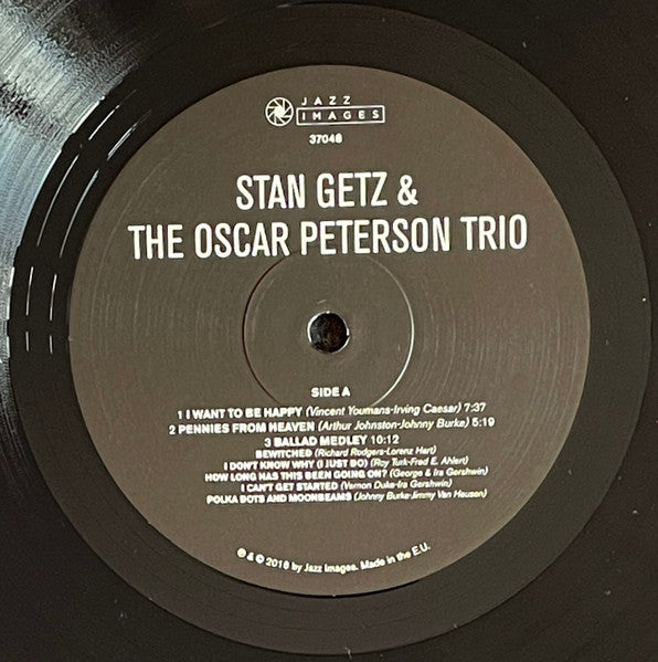 Image of Label Cover of LP - VG+/VG+ - STAN GETZ & THE OSCAR PETERSON TRIO, Stan Getz & the Oscar Peterson Trio (Jazz Images; 37048, Europe 2017 Reissue, Gatefold, Deluxe Edition, Limited Edition, Stereo, 180g), ,  - 2326016E